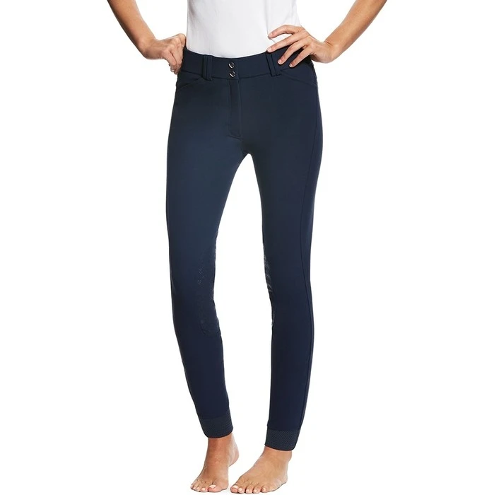 Ariat Womens Tri Factor Grip Knee Patch Breeches Navy 3 Ariat Womens Tri Factor Grip Knee Patch Breeches Navy