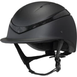 2022 Charles Owen This Esme X Luna Riding Helmet & Headband - Black Colour Black
