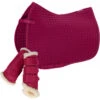2023 Eskadron Cotton Compact Saddle Pad & Softslate Evo-Wool Brushing Boots Bundle 222087555087 - Pink Colour Pink -Equestrian Clothing Sales Bundle20632820Main.700x700