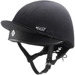 Charles Owen 4 Star Jockey Skull Cover - Black Colour Black
