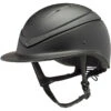 Charles Owen Luna Wide Peak Helmet & Headband LUNAWPBMBM - Black Matt -Equestrian Clothing Sales Charles20Owen20Luna20Wide20Peak20Helmet20LUNAWPBMBM20Black20Matt side.700x700