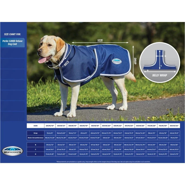 Weatherbeeta Comfitec Premier Free Duo Delux Dog Coat Parka - Dark Blue / Grey / White Colour Grey/White/Dark Blue 4 Weatherbeeta Comfitec Premier Free Duo Delux Dog Coat Parka - Dark Blue / Grey / White Colour Grey/White/Dark Blue - Image 2