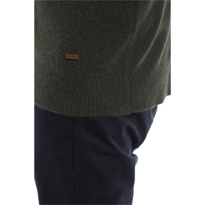 Dubarry Mens Mullen Half Zip Crew Sweater Olive 5 Dubarry Mens Mullen Half Zip Crew Sweater Olive - Image 3