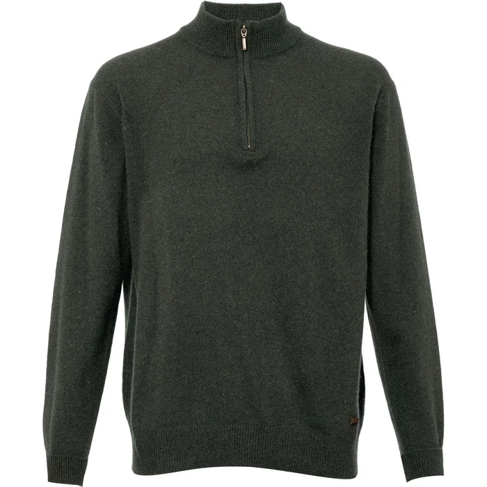 Dubarry Mens Mullen Half Zip Crew Sweater Olive 6 Dubarry Mens Mullen Half Zip Crew Sweater Olive - Image 4