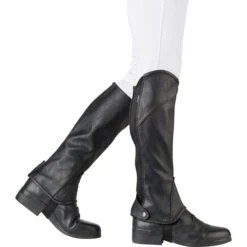 Dublin Childrens Stretch Fit Half Chaps Black