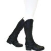 Dublin Childrens Stretch Fit Half Chaps With Patent Piping Black -Equestrian Clothing Sales Dublin Stretch Fit Half Chaps With Patent Piping Black Main.700x700 1