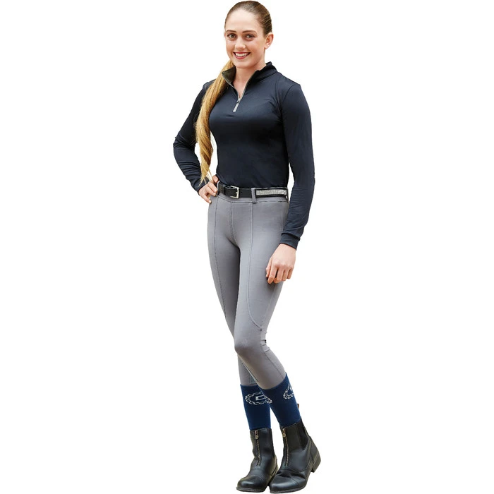 Dublin Womens Performance Flex Knee Patch Riding Tights 5927 - Charcoal Colour Charcoal 3 Dublin Womens Performance Flex Knee Patch Riding Tights 5927 - Charcoal Colour Charcoal