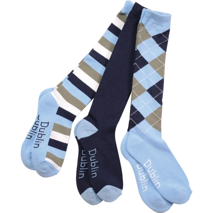 Dublin Womens Socks 3 Pack 301009 - Navy / Sky 3 Dublin Womens Socks 3 Pack 301009 - Navy / Sky