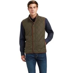 2022 Ariat Mens Woodside Vest 10042102 - Earth