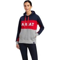 2022 Ariat Womens Rabere Team Hoodie 10041392 - Navy