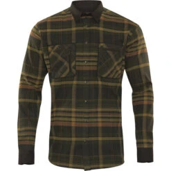 2022 Harkila Mens Pajala Shirt 140102038 - Green / Brown