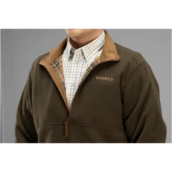 Harkilla Mens Sandhem Fleece Pullover - Willow Green Melange -Equestrian Clothing Sales Harkilla20Mens20Sandhem20fleece20pullover20 20Willow20green20melange20zip.700x700