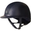 2022 Charles Owen AYR8 Plus Leather Look Helmet Midnight Blue Colour Midnight Blue -Equestrian Clothing Sales Leather Look Navy.700x700
