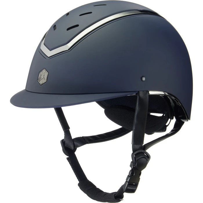 2023 Charles Owen Kylo Standard Peak Riding Helmet KYLO - Navy Matte / Pewter 3 2023 Charles Owen Kylo Standard Peak Riding Helmet KYLO - Navy Matte / Pewter