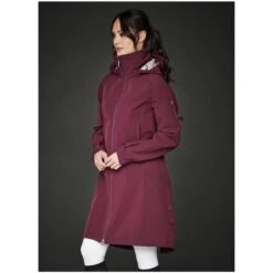 2022 Mountain Horse Stella Softshell Parka 33250 - Burgundy Colour Burgundy -Equestrian Clothing Sales STELLA20SOFTSHELL20PARKA20BUGUNDY20SIDE.700x700