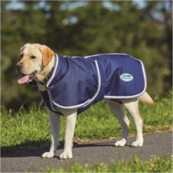 Weatherbeeta Comfitec Premier Free Duo Delux Dog Coat Parka - Dark Blue / Grey / White Colour Grey/White/Dark Blue