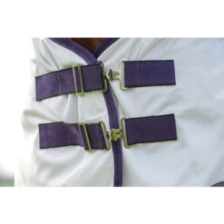 Weatherbeeta Comfitec Essential Mesh Combo Neck Fly Rug White / Purple -Equestrian Clothing Sales Weatherbeeta Comfitec Essential Mesh Combo Neck White 2.700x700