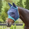 Weatherbeeta Comfitec Fine Mesh Mask With Ears - Navy / Turquoise Colour Navy/Turquoise -Equestrian Clothing Sales Weatherbeeta Comfitec Fine Mesh Mask With Ears Navy.700x700