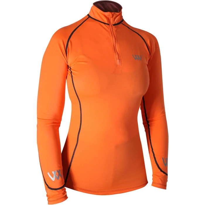 Woof Wear Womens Performance Riding Shirt Orange 3 Woof Wear Womens Performance Riding Shirt Orange
