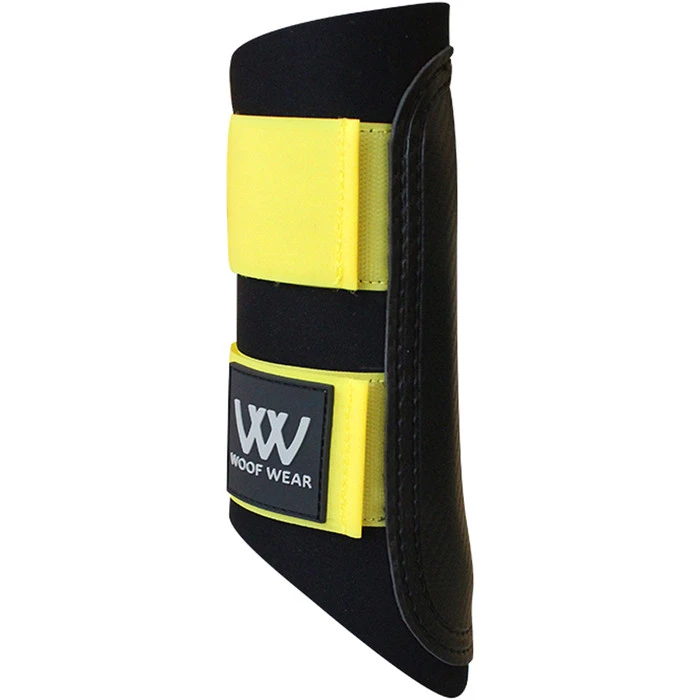 Woof Wear Club Brushing Boots - Black / Yellow Colour Black/Yellow 3 Woof Wear Club Brushing Boots - Black / Yellow Colour Black/Yellow