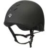 Charles Owen Young Rider Ventilated Jockey Riding Skull Black -Equestrian Clothing Sales Young Rider Jockey 600x600.700x700