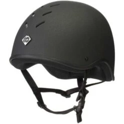 Charles Owen Young Rider Ventilated Jockey Riding Skull Black