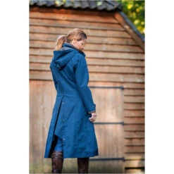 2022 Baleno Womens Kensington Coat 772B - Navy Colour Navy -Equestrian Clothing Sales baleno womens kensington coat navy back.700x700