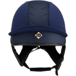 2022 Charles Owen Harlow MS1 Pro Jockey Skull & Headband NRGMS1PLRG - Navy / Rose Gold
