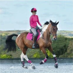 Woof Wear Womens Performance Riding Shirt Berry -Equestrian Clothing Sales colour20lifestyle.700x700 2