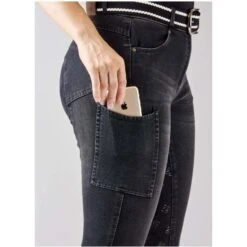 2022 Dublin Womens Shona Full Grip Silicone Print Denim Breaches 10029960 - Ash -Equestrian Clothing Sales dublin shona womens full grip silicone print denim breeches ash p16362 26931 image.700x700