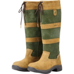 2022 Dublin Womens River Boots III 100103900 - Dark Brown / Green Colour Green/Dark Brown