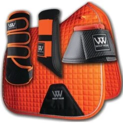 Woof Wear Dressage Saddle Cloth Orange 7 Woof Wear Dressage Saddle Cloth Orange -Equestrian Clothing Sales orange20set.700x700