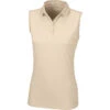 2023 Pikeur Womens Jarla Sleeveless Polo Shirt 322600 204 - Vanilla Cream Colour Vanilla Cream