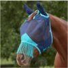 2022 Weatherbeeta Comfitec Deluxe Fine Mesh Mask With Ears And Tassels 1009577012 - Navy / Turquoise 2 2022 Weatherbeeta Comfitec Deluxe Fine Mesh Mask With Ears And Tassels 1009577012 - Navy / Turquoise -Equestrian Clothing Sales wb mask dlx fine ears tassels nvy trq01.700x700