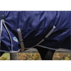 2022 Weatherbeeta Comfitec Essential Lite Standard Neck Turnout Rug - Navy / Silver -Equestrian Clothing Sales weatherbeeta comfitec essential combo neck lite navy silver white 8035 surcingles.700x700